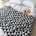 130 160cm Soft Cotton Warm Blanket Geometry Knitted Bedspread for Sofa Chair Car and Home Textile