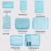9 In 1 Cosmetic Bag Travel Storage Bag Set Folding Storage Bag   Lake Blue