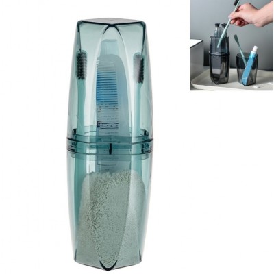 Portable Multifunctional Wash Cup Travel Large Capacity Toothbrushing Cup Set  Color  Blue Suit